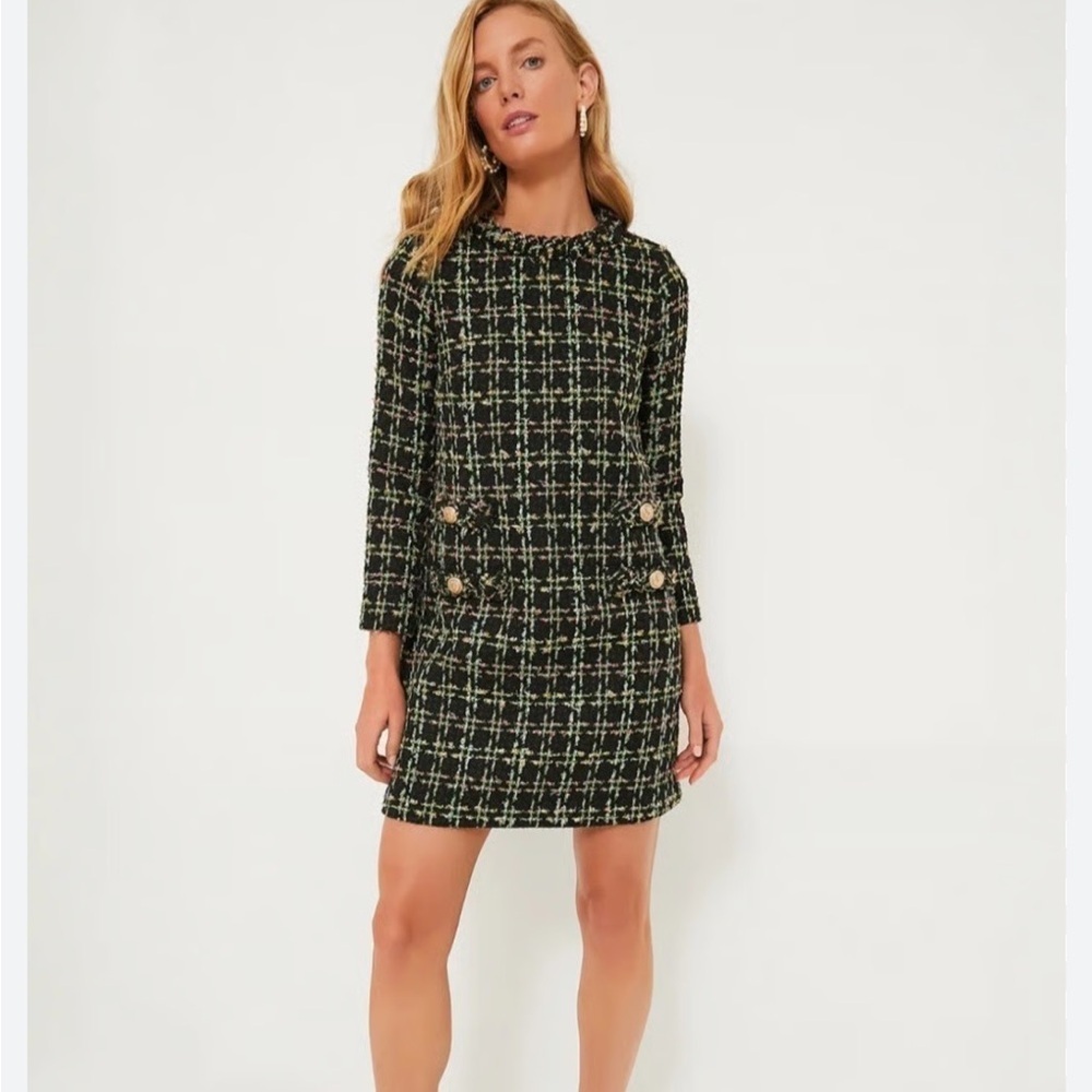Tuckernuck Holly Tinsel Tweed Long Sleeve Jackie Dress - XL